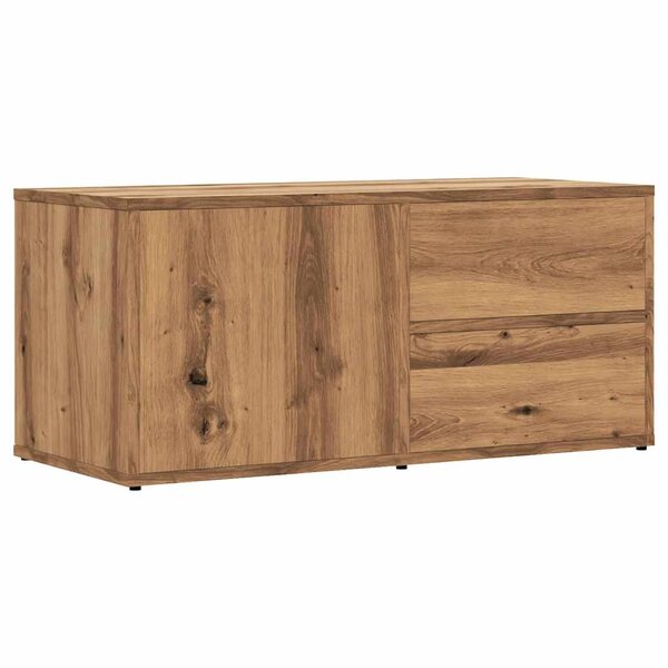 vidaXL Meuble TV chêne artisanal 80x34x35 5 cm bois d'ingénierie
