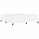 vidaXL Cadre de lit avec matelas Blanc 180 x 200 cm tissu