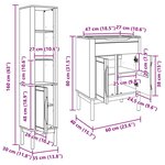 vidaXL Ensemble de mobilier de salle de bain FLORO 2 Pièces Blanc