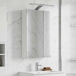 vidaXL Armoire Miroir de Salle de Bain Blanc 30 x 10 5 x 50 cm