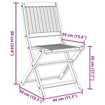 vidaXL Chaises pliables d'extérieur lot de 2 Bois d'acacia solide