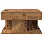 vidaXL Table basse vieux bois 55x55x30 cm bois d'ingénierie