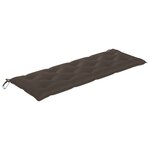 vidaXL Banc de jardin empilable et coussin 159 cm Bois de teck massif