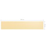 vidaXL Écran de balcon Blanc et jaune 90x500 cm Tissu Oxford