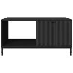 vidaXL Table basse Noir 90 x 49 x 46 cm Bois d'ingénierie