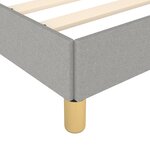 vidaXL Cadre de lit sans matelas avec tête de lit gris clair 90x190cm