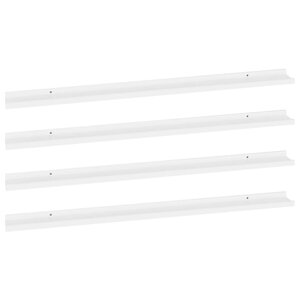 vidaXL Étagères murales 4 Pièces Blanc 115x9x3 cm