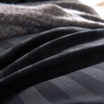 Vidaxl ensemble housse de couette satin de coton noir 155x220/80x80 cm
