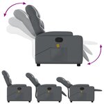 vidaXL Fauteuil de massage inclinable Gris Similicuir