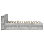 vidaXL Cadre de lit avec rangement Gris béton 140 x 200 cm