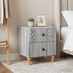 vidaXL Cabinet de chevet 2 Pièces Sonoma gris 43 x 34 5 x 48 cm