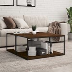 vidaXL Étagères murales 4 Pièces chêne marron 80x50x1 5cm bois ingénierie