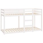 vidaXL Lit superposé Blanc 75x190 cm Bois de pin massif