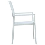 vidaXL Ensemble à manger de jardin 5 Pièces Blanc