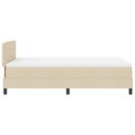 vidaXL Lit à ressorts avec matelas Crème 120 x 190 cm tissu