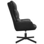 vidaXL Chaise de relaxation Noir Similicuir