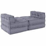 vidaXL Canapé modulaire 4 Pièces Gris tissu