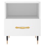 vidaXL Tables de chevet 2 Pièces blanc 40x35x47 5 cm bois d’ingénierie