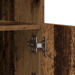 vidaXL Buffet avec lumières LED - Bois ancien 142 5x37x100 cm - Bois reconstitué