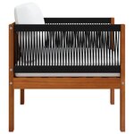 vidaXL Chaise de jardin avec coussin Bois d'acacia solide