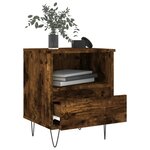 vidaXL Tables de chevet 2 Pièces chêne fumé 40x35x50 cm bois ingénierie