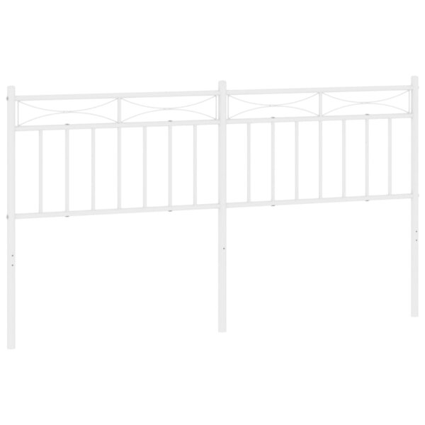 vidaXL Tête de lit métal blanc 160 cm