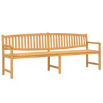 vidaXL Banc de jardin 228x59 5x90 cm bois de teck solide