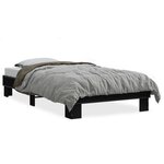 vidaXL Cadre de lit sans matelas noir 100x200 cm
