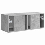 vidaXL Meuble TV mural Béton 60 x 31 x 29.5 cm Bois d'ingénierie