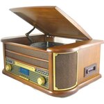 INOVALLEY RETRO29-E Chaîne Hifi vinyle style rétro Bluetooth - Lecteur CD / K7 Audio / FM / USB