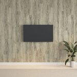 vidaXL Panneaux muraux Aspect bois Gris PVC 2 06 m²