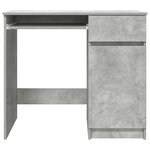 vidaXL Bureau gris béton 86x49x76 cm bois d'ingénierie