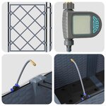 vidaXL Pots de jardin Gris clair 80 x 40 x 142 cm Acier