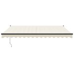 vidaXL Auvent rétractable crème 4x3 m tissu et aluminium