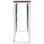 vidaXL Table console acier inoxydable et bois massif de récupération