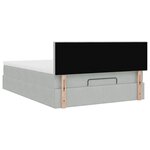 vidaXL Cadre de lit ottoman et matelas gris clair 140x190 velours