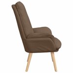 vidaXL Fauteuil relaxant Marron 69 x 74 x 93 cm tissu