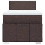 vidaXL Sommier à lattes de lit avec matelas Marron foncé 100x200 cm