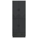 vidaXL Ensemble de Meubles 2 Pièces Noir Bois d'ingénierie