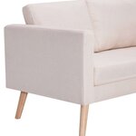vidaXL Ensemble de canapé 2 Pièces tissu crème