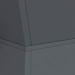 vidaXL Jardinières sur pilier   2 pièces avec bol anthracite  dimensions 40x40x100 cm en acier.