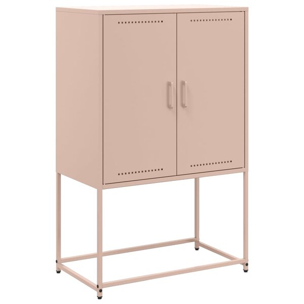 vidaXL Buffet haut rose 68 5x38 5x107 cm acier