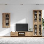 vidaXL Ensemble meuble TV FLORIN Chêne artisanal Bois d'ingénierie