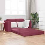 vidaXL Canapé-Lit Rouge bordeaux 148 x 71 x 83 cm tissu