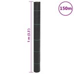 vidaXL Membrane anti-mauvaises herbes noir 1x150 m PP