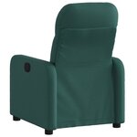 vidaXL Fauteuil inclinable Vert foncé Tissu
