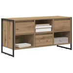 vidaXL Meuble TV Chêne artisan 100 x 36 x 49 5 cm Bois d'ingénierie