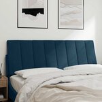 vidaXL Coussin de tête de lit Hanko bleu 120 cm velours