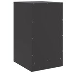 vidaXL Table de chevet noir 34 5x39x62 cm acier