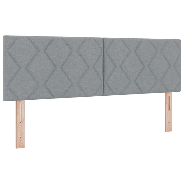 Tête de lit vidaXL Design Blocs Diamants Gris Clair 160 cm Tissu